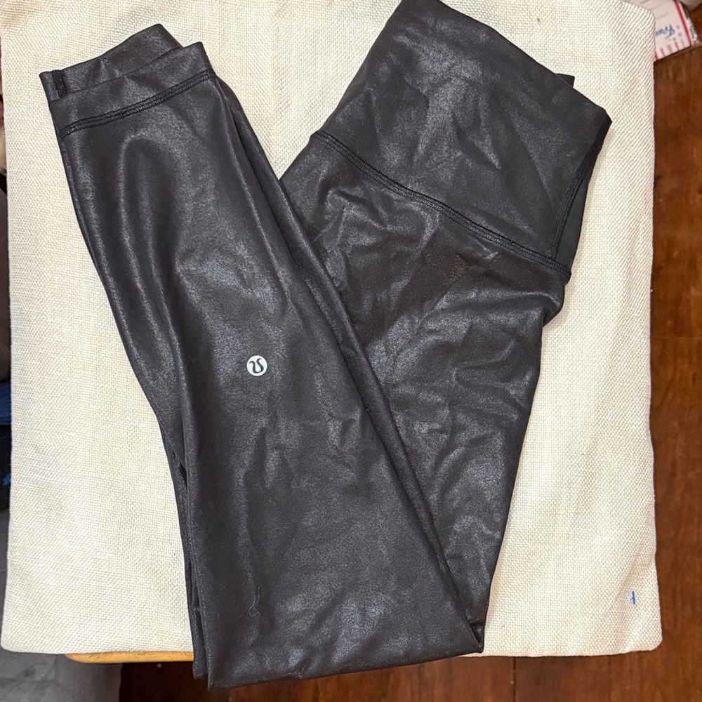 lululemon athletica Glossy Charcoal Leggings
